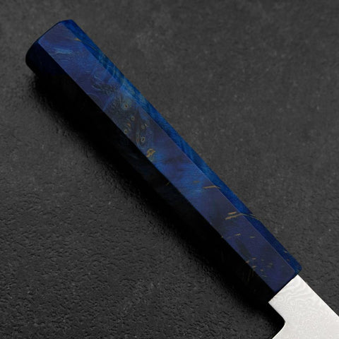 Sujihiki VG-10 Damascus Blue Birch Handle 240mm-[Musashi]-[Japanese-Kitchen-Knives]