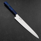 Sujihiki VG-10 Damascus Blue Birch Handle 240mm-[Musashi]-[Japanese-Kitchen-Knives]