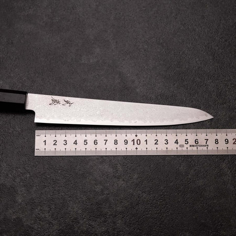 Sujihiki VG-10 Damascus Ebony Handle 180mm-[Musashi]-[Japanese-Kitchen-Knives]