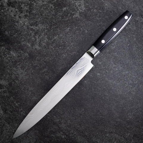 Sujihiki VG-10 Damascus Western Round Handle 240mm (9.4”)-[Musashi]-[Japanese-Kitchen-Knives]