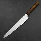 Sujihiki VG-10 Damascus Yellow-Brown Birch Handle 240mm-[Musashi]-[Japanese-Kitchen-Knives]