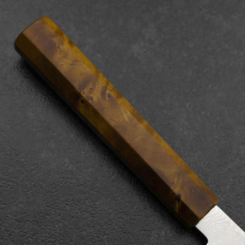 Sujihiki VG-10 Damascus Yellow-Brown Birch Handle 240mm-[Musashi]-[Japanese-Kitchen-Knives]