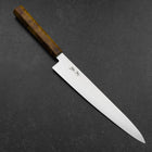 Sujihiki VG-10 Damascus Yellow-Brown Birch Handle 240mm-[Musashi]-[Japanese-Kitchen-Knives]