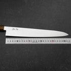 Sujihiki VG-10 Damascus Yellow-Brown Birch Handle 270mm (10.6”)-[Musashi]-[Japanese-Kitchen-Knives]