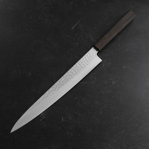 Sujihiki VG-10 Tsuchime Damascus Ashwood Handle 270mm-[Musashi]-[Japanese-Kitchen-Knives]