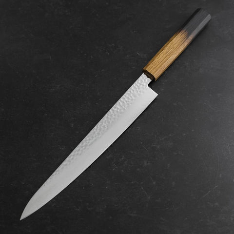 Sujihiki VG-10 Tsuchime Damascus Yaki Urushi Handle 240mm-[Musashi]-[Japanese-Kitchen-Knives]