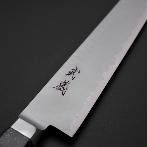Sujihiki VG-5 Tsuchime Western Black Marble Handle 240mm (9.4”)-[Musashi]-[Japanese-Kitchen-Knives]