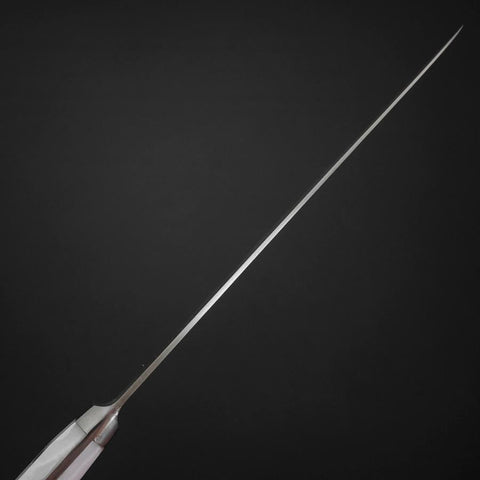 Sujihiki VG-5 Tsuchime Western White Marble Handle 240mm (9.4”)-[Musashi]-[Japanese-Kitchen-Knives]