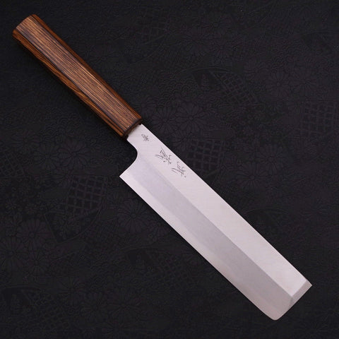 Usuba(Kanto) Blue Steel #2 Kasumi Sumi Urushi Handle 165mm-[Musashi]-[Japanese-Kitchen-Knives]