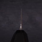 Usuba(Kanto) Blue Steel #2 Suminagashi Buffalo Ebony Handle 180mm-[Musashi]-[Japanese-Kitchen-Knives]