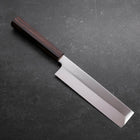 Usuba(Kanto) Honyaki Silver Steel #3 Mirror Ebony Handle 180mm (7”)-[Musashi]-[Japanese-Kitchen-Knives]