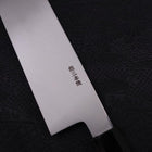 Usuba(Kanto) Honyaki Silver Steel #3 Mirror Finish Buffalo Ebony Handle 180mm-[Musashi]-[Japanese-Kitchen-Knives]