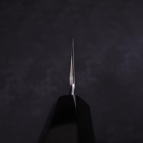 Usuba(Kanto) Honyaki Silver Steel #3 Mirror Finish Buffalo Ebony Handle 180mm-[Musashi]-[Japanese-Kitchen-Knives]