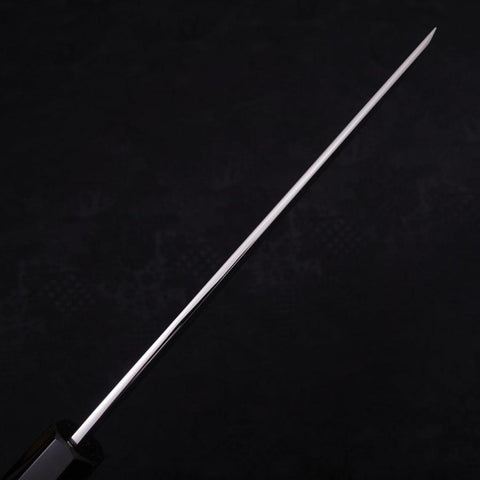 Usuba(Kanto) Honyaki Silver Steel #3 Mirror Finish Buffalo Ebony Handle 180mm-[Musashi]-[Japanese-Kitchen-Knives]