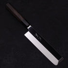 Usuba(Kanto) Honyaki Silver Steel #3 Mirror Finish Buffalo Ebony Handle 180mm-[Musashi]-[Japanese-Kitchen-Knives]
