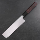 Usuba(Kanto) White Steel #2 Kasumi Buffalo Ebony Handle 165mm-[Musashi]-[Japanese-Kitchen-Knives]