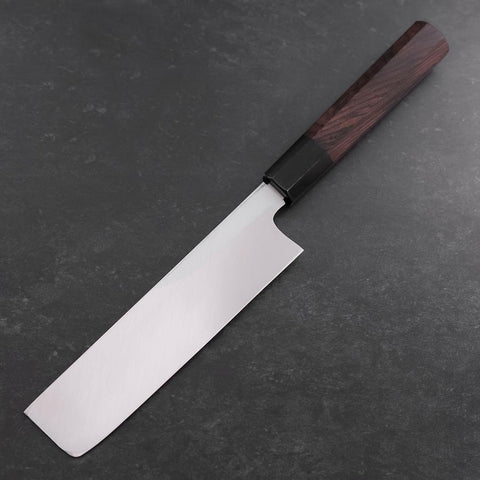 Usuba(Kanto) White Steel #2 Kasumi Buffalo Ebony Handle 165mm-[Musashi]-[Japanese-Kitchen-Knives]