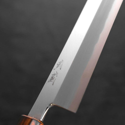 Usuba(Kanto) White Steel #2 Kasumi Sumi Urushi Handle 180mm-[Musashi]-[Japanese-Kitchen-Knives]
