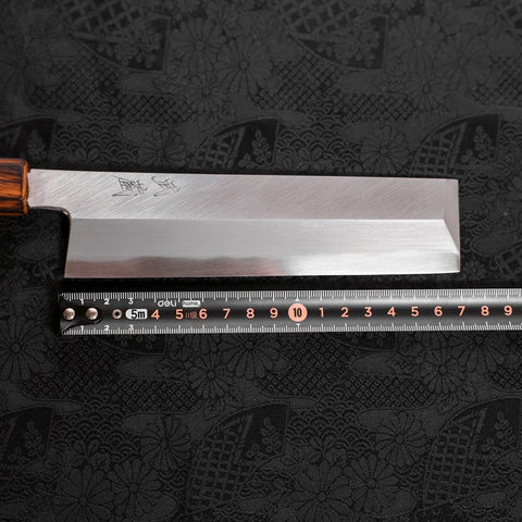 Usuba(Kanto) White Steel #2 Kasumi Sumi Urushi Handle 180mm-[Musashi]-[Japanese-Kitchen-Knives]
