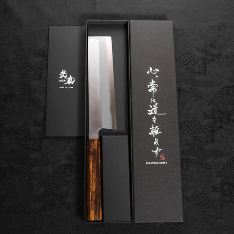 Usuba(Kanto) White Steel #2 Kasumi Sumi Urushi Handle 180mm-[Musashi]-[Japanese-Kitchen-Knives]