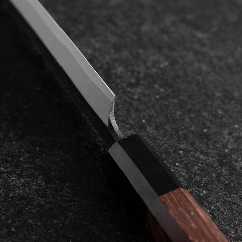Yanagi Kiritsuke Blue Steel #2 Kurouchi Buffalo Wenge Handle 240mm (9.4”)-[Musashi]-[Japanese-Kitchen-Knives]