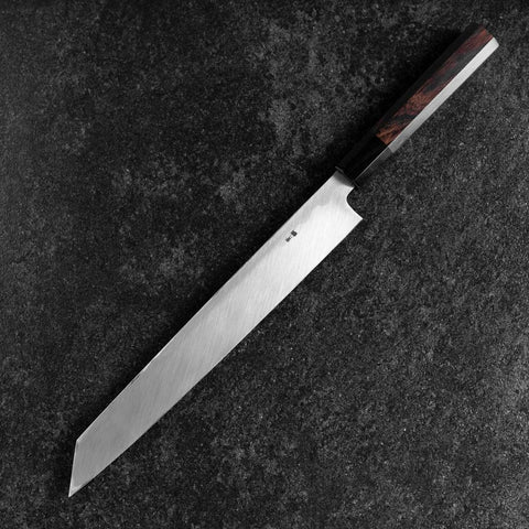 Yanagi Kiritsuke Blue Steel #2 Mirror Buffalo Ebony Handle 265mm-[Musashi]-[Japanese-Kitchen-Knives]