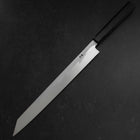 Yanagi Kiritsuke Blue Steel #1 Suminagashi Buffalo Ebony Handle With Sheath 300mm-[Musashi]-[Japanese-Kitchen-Knives]
