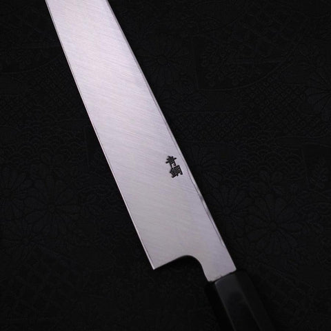 Yanagi Kiritsuke Blue Steel #2 Kasumi Buffalo Ebony Handle 240mm-[Musashi]-[Japanese-Kitchen-Knives]