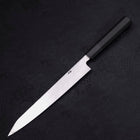 Yanagi Kiritsuke Blue Steel #2 Kurouchi Buffalo Ebony Handle 240mm-[Musashi]-[Japanese-Kitchen-Knives]