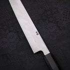 Yanagi Kiritsuke Blue Steel #2 Kurouchi Buffalo Ebony Handle 240mm-[Musashi]-[Japanese-Kitchen-Knives]