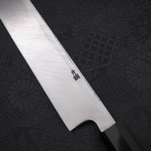 Yanagi Kiritsuke Blue Steel #2 Kurouchi Buffalo Ebony Handle 270mm-[Musashi]-[Japanese-Kitchen-Knives]