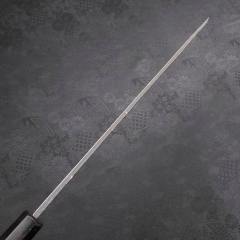 Yanagi Kiritsuke Blue Steel #2 Kurouchi Buffalo Ebony Handle 300mm-[Musashi]-[Japanese-Kitchen-Knives]