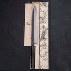 Yanagi Kiritsuke Blue Steel #2 Kurouchi Buffalo Ebony Handle 300mm-[Musashi]-[Japanese-Kitchen-Knives]