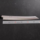 Yanagi Kiritsuke Silver Steel #3 Damascus Mirror Buffalo Teak Handle 300mm-[Musashi]-[Japanese-Kitchen-Knives]