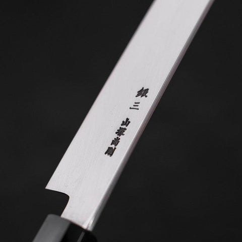 Yanagi Kiritsuke Silver Steel #3 Damascus Mirror Buffalo Walnut Handle 270mm-[Musashi]-[Japanese-Kitchen-Knives]