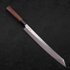 Yanagi Kiritsuke Silver Steel #3 Damascus Mirror Buffalo Walnut Handle 300mm (11.8”)-[Musashi]-[Japanese-Kitchen-Knives]