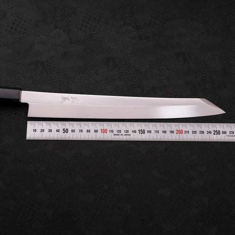 Yanagi Kiritsuke Silver Steel #3 Honyaki Mirror Buffalo Wenge Handle 270mm-[Musashi]-[Japanese-Kitchen-Knives]