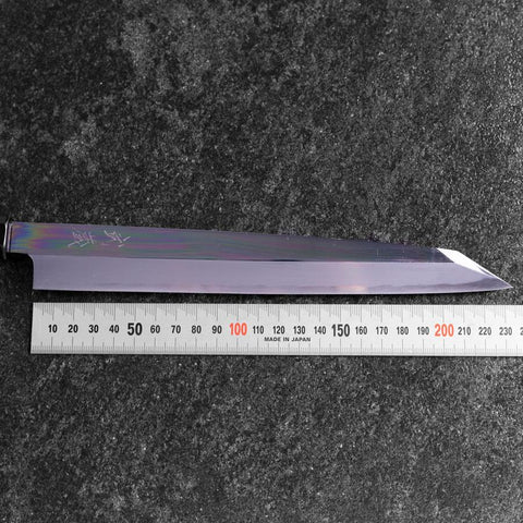 Yanagi Kiritsuke White Steel #2 Mirror Buffalo Ebony Handle 235mm-[Musashi]-[Japanese-Kitchen-Knives]