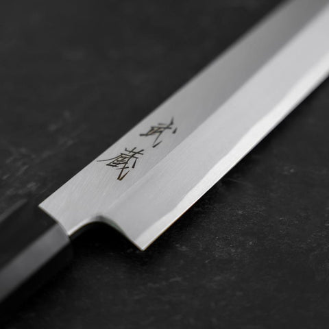 Yanagi Kiritsuke White Steel #2 Kasumi Buffalo Teak Handle 270mm-[Musashi]-[Japanese-Kitchen-Knives]