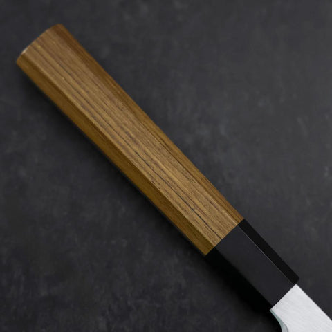 Yanagi Kiritsuke White Steel #2 Kasumi Buffalo Teak Handle 300mm-[Musashi]-[Japanese-Kitchen-Knives]