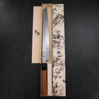 Yanagi Kiritsuke White Steel #2 Kasumi Buffalo Teak Handle 300mm-[Musashi]-[Japanese-Kitchen-Knives]