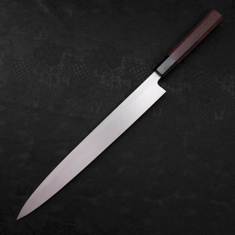 Yanagiba AUS-10 Polished Buffalo Wenge Handle 300mm-[Musashi]-[Japanese-Kitchen-Knives]