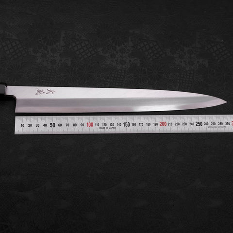 Yanagiba AUS-10 Polished Buffalo Wenge Handle 300mm-[Musashi]-[Japanese-Kitchen-Knives]
