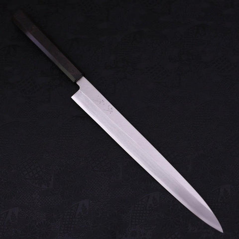 Yanagiba AUS-10 Polished Ebony Handle 300mm-[Musashi]-[Japanese-Kitchen-Knives]