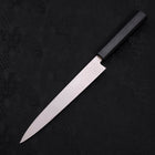Yanagiba AUS-8 Polished Dark Blue Urushi Handle 210mm-[Musashi]-[Japanese-Kitchen-Knives]