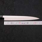 Yanagiba AUS-8 Polished Dark Blue Urushi Handle 240mm (9.4”)-[Musashi]-[Japanese-Kitchen-Knives]