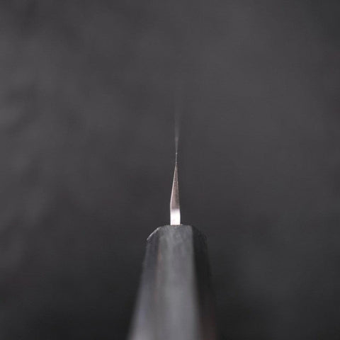 Yanagiba AUS-8 Polished Dark Blue Urushi Handle 240mm-[Musashi]-[Japanese-Kitchen-Knives]
