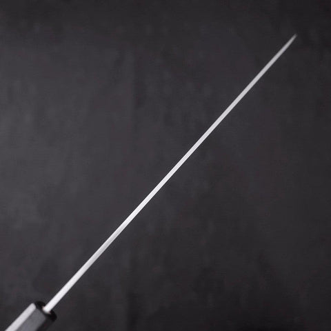 Yanagiba AUS-8 Polished Dark Blue Urushi Handle 300mm-[Musashi]-[Japanese-Kitchen-Knives]