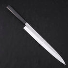 Yanagiba AUS-8 Polished Dark Blue Urushi Handle 300mm-[Musashi]-[Japanese-Kitchen-Knives]