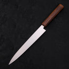 Yanagiba AUS-8 Polished Sumi Urushi Handle 210mm-[Musashi]-[Japanese-Kitchen-Knives]